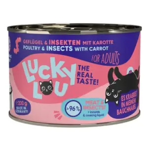 Karma dla kota LUCKY LOU drób owady 200g