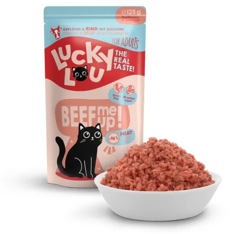 Karma dla kota LUCKY LOU drób wołowina 125g