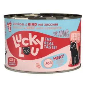 Karma dla kota LUCKY LOU drób wołowina 200g