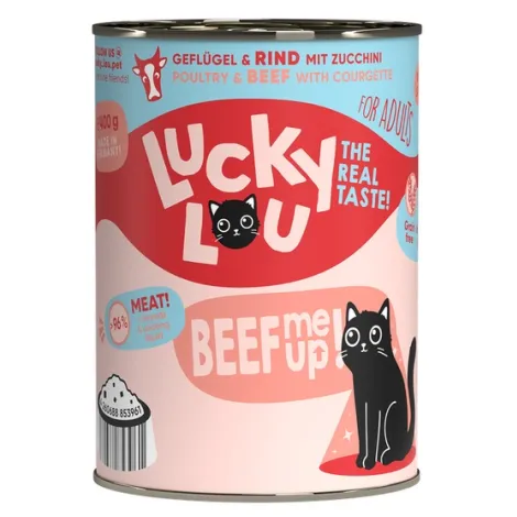Karma dla kota LUCKY LOU drób wołowina 400g