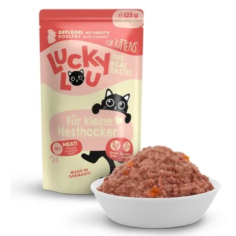 Karma dla kota LUCKY LOU kitten drób 125g Karma dla kota LUCKY LOU kitten drób 125g