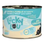 Karma dla kota LUCKY LOU kitten drób pstrąg 200g