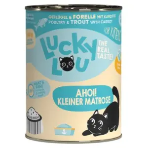 Karma dla kota LUCKY LOU kitten drób pstrąg 400g