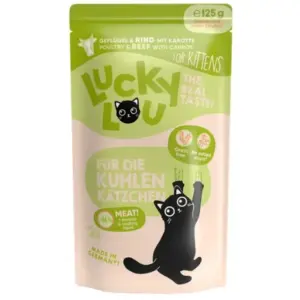 Karma dla kota LUCKY LOU kitten drób wołowina 125g