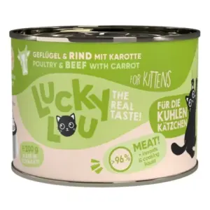 Karma dla kota LUCKY LOU kitten drób wołowina 200g