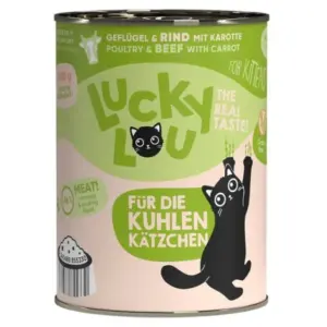 Karma dla kota LUCKY LOU kitten drób wołowina 400g