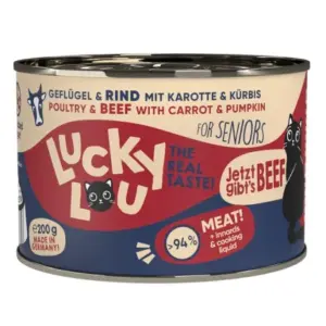 Karma dla kota LUCKY LOU senior drób wołowina 200g