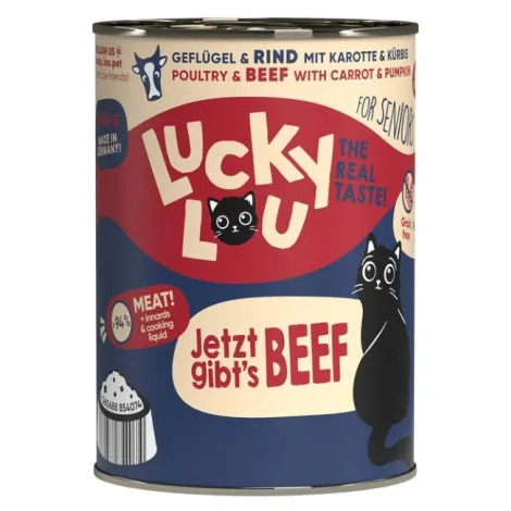 Karma dla kota LUCKY LOU senior drób wołowina 400g Karma dla kota LUCKY LOU senior drób wołowina 400g