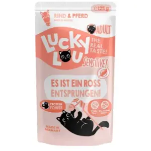 Karma dla kota LUCKY LOU sensitive wołowina konina 125g