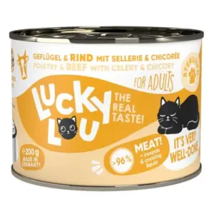 Karma dla kota LUCKY LOU sterilized drób wołowina 200g