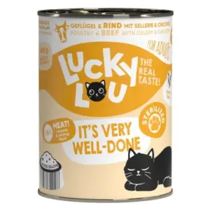 Karma dla kota LUCKY LOU sterilized drób wołowina 400g