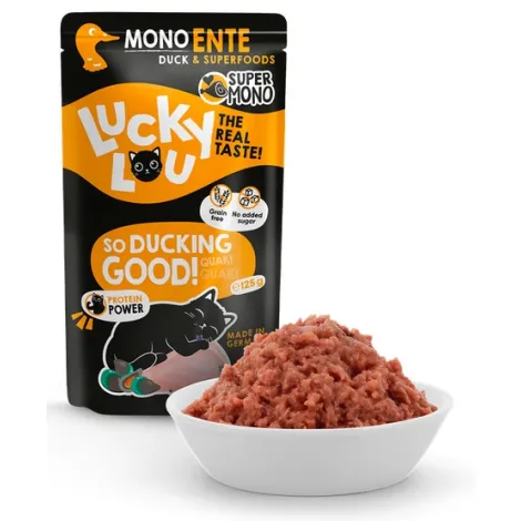 Karma dla kota LUCKY LOU supermono kaczka 125g Karma dla kota LUCKY LOU supermono kaczka 125g