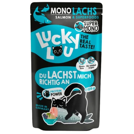 Karma dla kota LUCKY LOU supermono łosoś 125g