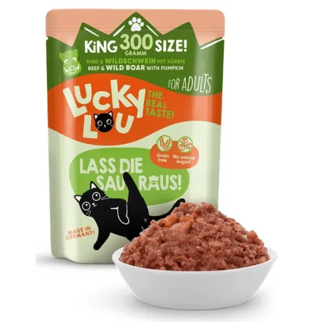 Karma dla kota LUCKY LOU wołowina dzik 300g