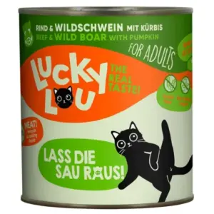 Karma dla kota LUCKY LOU wołowina dzik 800g