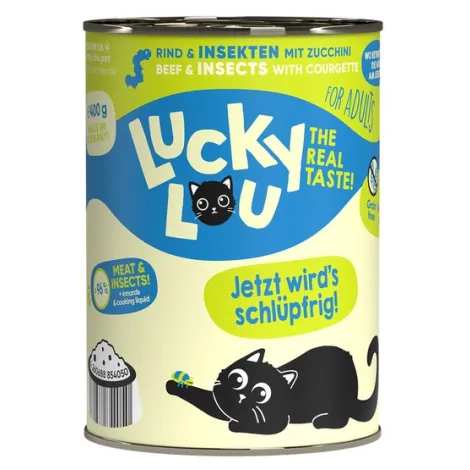 Karma dla kota LUCKY LOU wołowina owady 400g Karma dla kota LUCKY LOU wołowina owady 400g