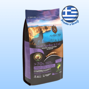 Karma dla psa AMBROSIA Mediterranean Light Świeża Sardynka i Dorsz 1.5kg