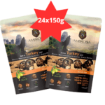 Karma dla psa AMBROSIA Wet Mediterranean indyk 24x150g
