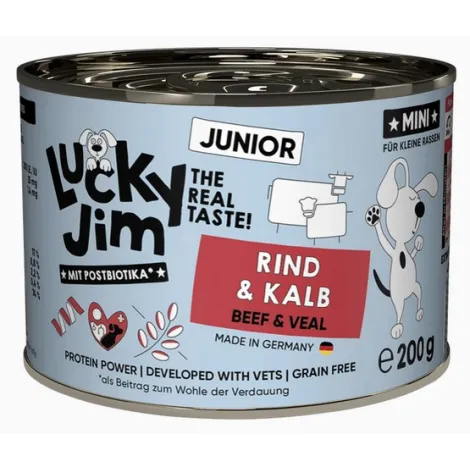 Karma dla psa LUCKY JIM Classic Mini Junior wołowina cielęcina 200g Karma dla psa LUCKY JIM Classic Mini Junior wołowina cielęcina 200g