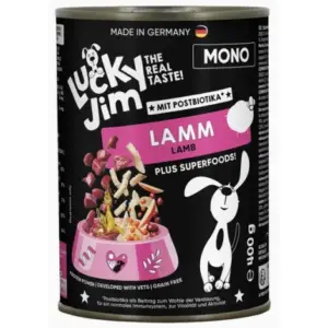 Karma dla psa LUCKY JIM Mono jagnięcina 400g