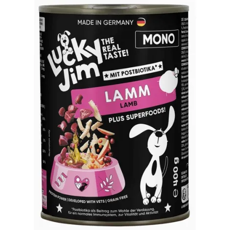 Karma dla psa LUCKY JIM Mono jagnięcina 400g Karma dla psa LUCKY JIM Mono jagnięcina 400g