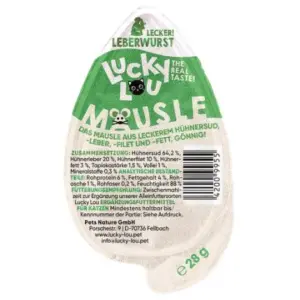 Przysmaki dla kota LUCKY LOU mausle kiełbasa z wątróbki 28g