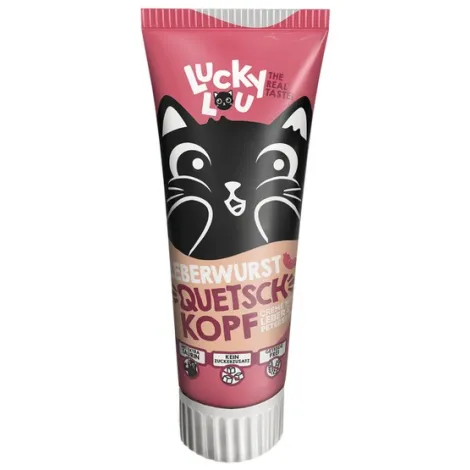 Przysmaki dla kota LUCKY LOU pasta kiełbasa z wątróbki 75g Przysmaki dla kota LUCKY LOU pasta kiełbasa z wątróbki 75g