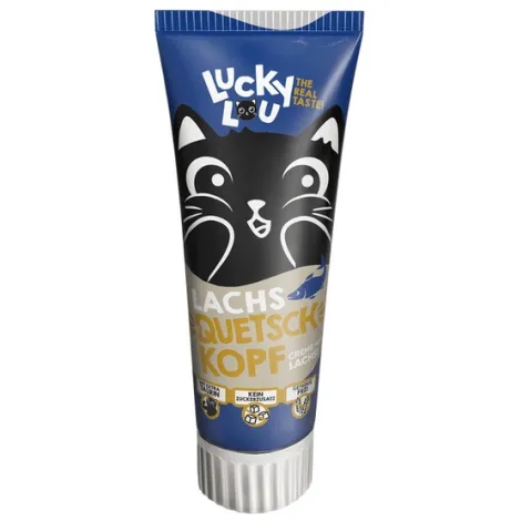 Przysmaki dla kota LUCKY LOU pasta łosoś 75g Przysmaki dla kota LUCKY LOU pasta łosoś 75g
