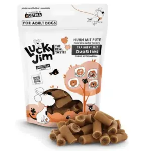 Przysmaki dla psa LUCKY JIM DuoBities kurczak indyk 70g