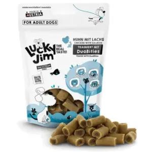 Przysmaki dla psa LUCKY JIM DuoBities kurczak łosoś 70g