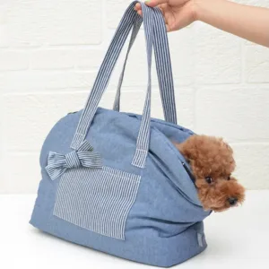 Ultramiękka torba PETSTORIES denim dream niebieska M do 5kg
