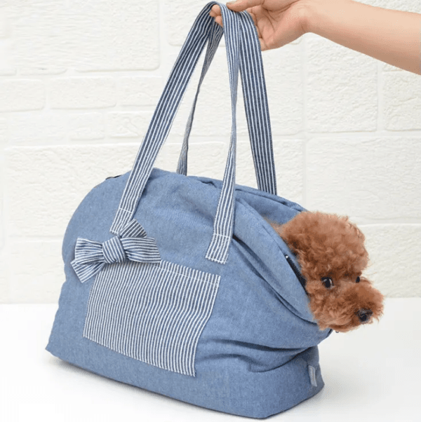 Ultramiękka torba PETSTORIES denim dream niebieska M do 5kg