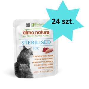 Karma dla kota ALMO NATURE HFC Sterilised kurczak tuńczyk 24x50g