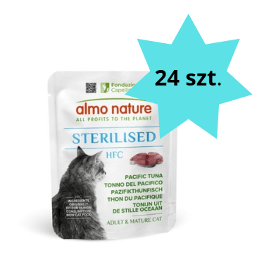 Karma dla kota ALMO NATURE HFC Sterilised tuńczyk pacyficzny 24x50g Karma dla kota ALMO NATURE HFC Sterilised tuńczyk pacyficzny 24x50g