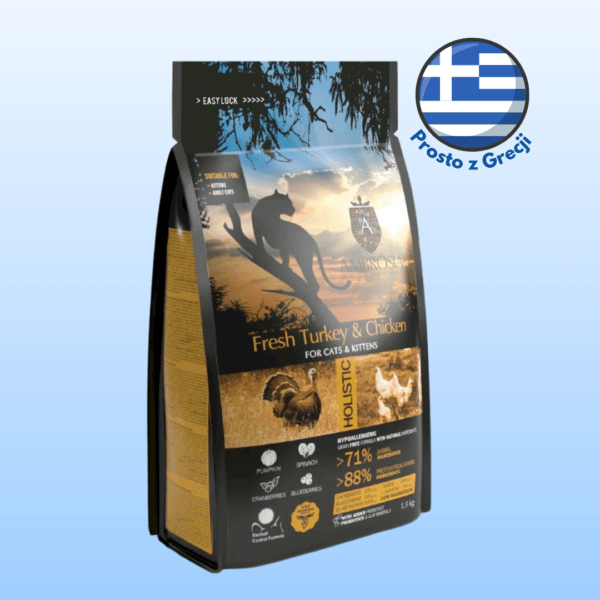 Karma dla kota AMBROSIA kitten świeży indyk i kurczak 1.5kg