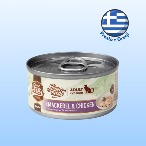 Karma dla kota PERFECT PET FISI makrela kurczak w rosole 80g Karma dla kota PERFECT PET FISI makrela kurczak w rosole 80g
