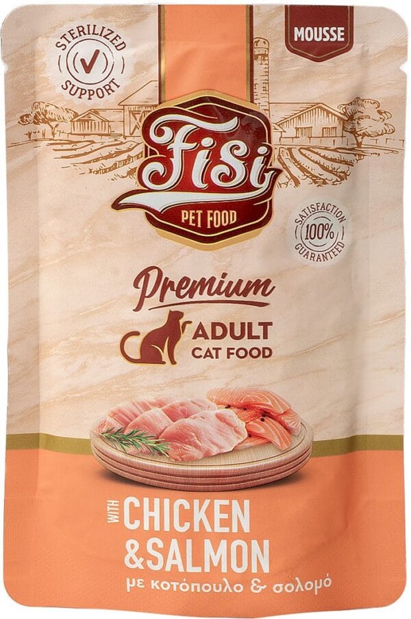 Karma dla kota PERFECT PET FISI mus kurczak łosoś 80g