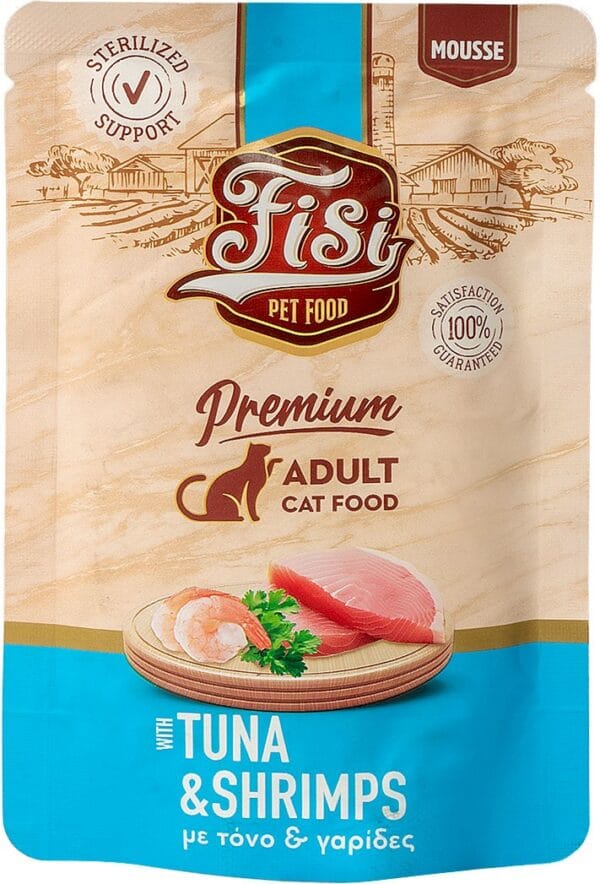 Karma dla kota PERFECT PET FISI mus tuńczyk krewetki 80g