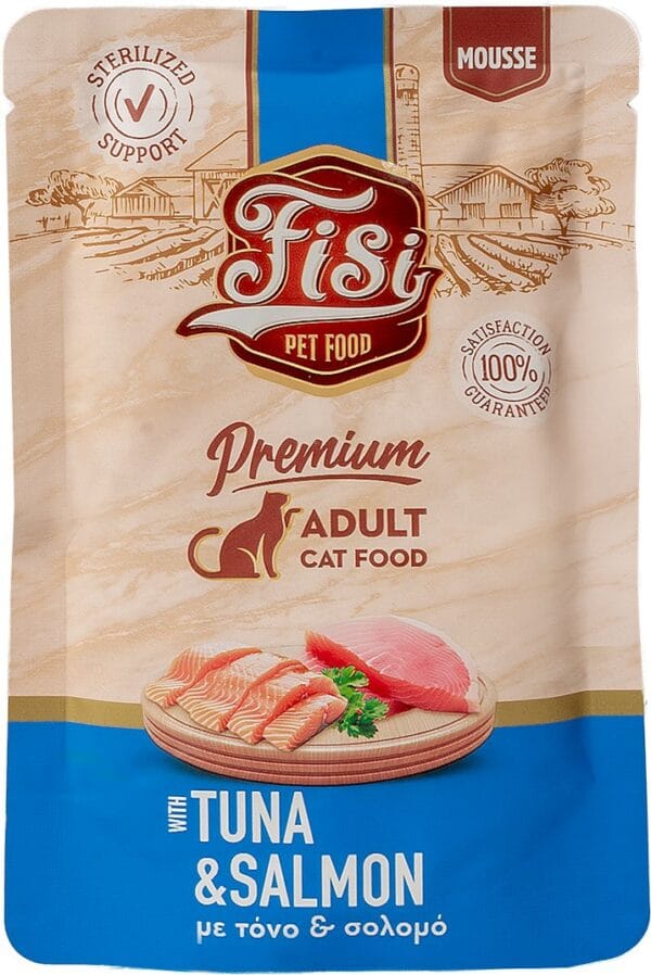 Karma dla kota PERFECT PET FISI mus tuńczyk łosoś 80g