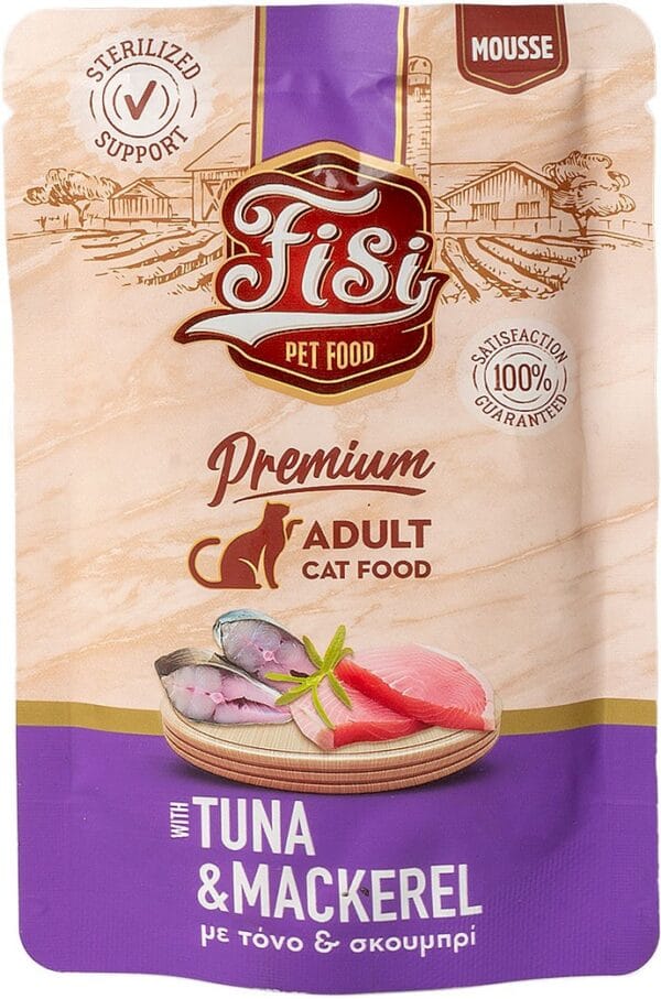 Karma dla kota PERFECT PET FISI mus tuńczyk makrela 80g