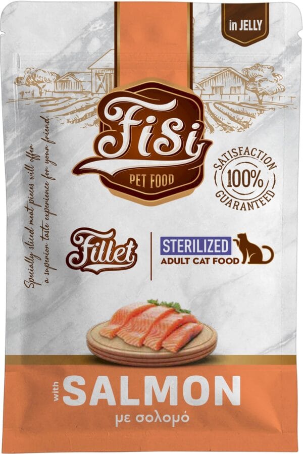 Karma dla kota PERFECT PET FISI sterylizacja łosoś w galaretce 85g