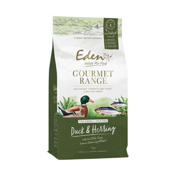 Karma dla psa EDEN Gourmet Range kaczka śledź 2kg Karma dla psa EDEN Gourmet Range kaczka śledź 2kg