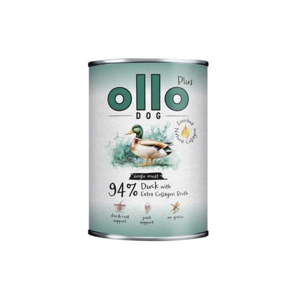 Karma dla psa OLLO Plus Kolagen kaczka 800g