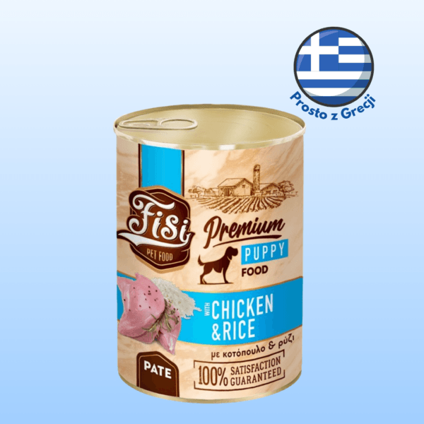 Karma dla psa PERFECT PET FISI kurczak ryż pasztet puppy 400g Karma dla psa PERFECT PET FISI kurczak ryż pasztet puppy 400g
