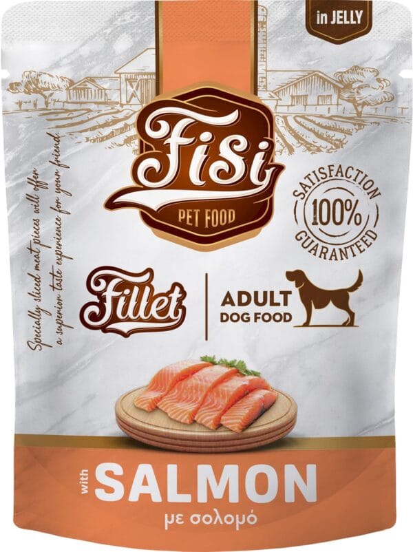 Karma dla psa PERFECT PET FISI łosoś w galarecie 500g