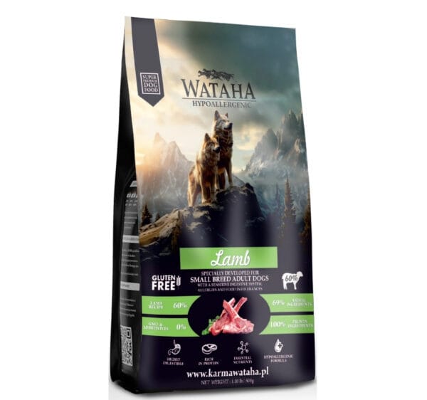 Karma dla psa WATAHA hypoallergenic M:L jagnięcina ryż 12kg Karma dla psa WATAHA hypoallergenic M/L jagnięcina ryż 12kg