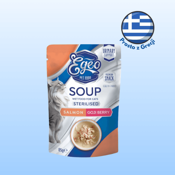 Zupa dla kota EGEO sterylizacja urinary łosoś jagody 85g