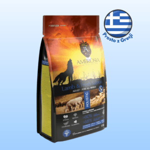 Karma dla psa AMBROSIA Jagnięcina i Świeży Łosoś 2kg
