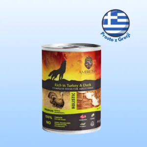 Karma dla psa AMBROSIA pasztet indyk kaczka żurawina 395g
