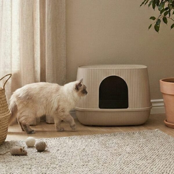Kuweta dla kota SAVIC Moona warm grey 57x39x39cm